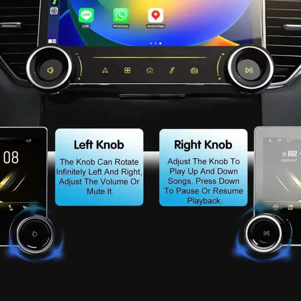 11.8″ Double Knob Android 15 Wireless CarPlay.
