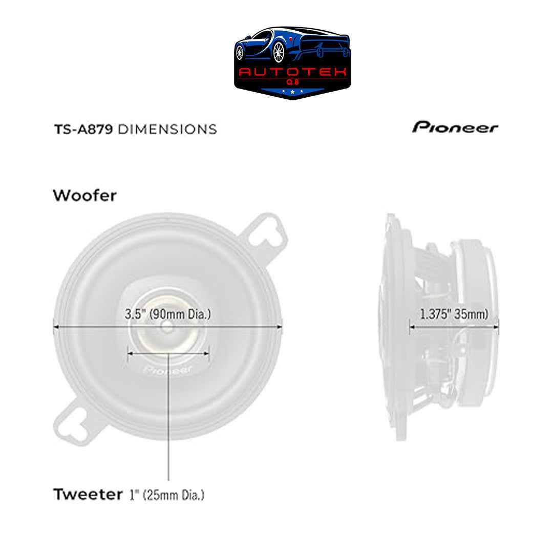 PIONEER SPEAKER 450W 2WAY (TS-A879) 3.5"/87mm .