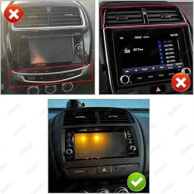 Touch Screen Android Car Stereo for Mitsubishi ASX 2016 2017 2018 2019 2020 2021 2022 Car Radio Built-in Car-Play Android Auto GPS Navigation Dash Kit