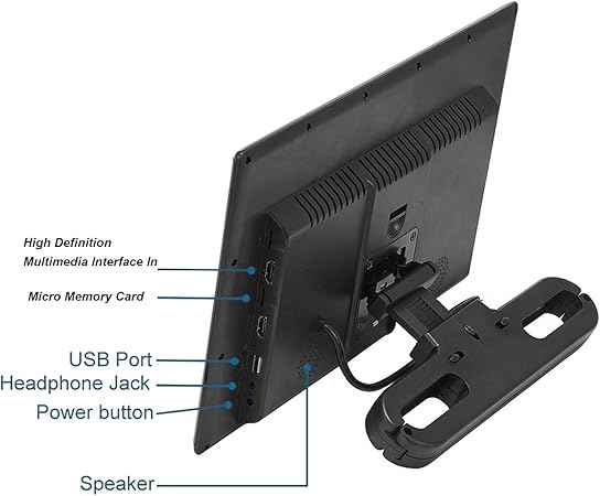 HEAD REST 10.1INCH ANDROID 2GB RAM 32GB STORAGE VER.13 (PAIR) BLK .