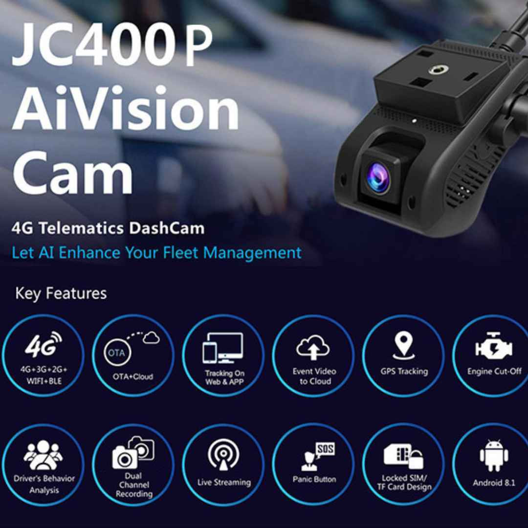 Dashcam JC261 for Cars with GPS "LiveTracking" 2CAMERA - 2CH (10 Year Subscription Free) (Copy)