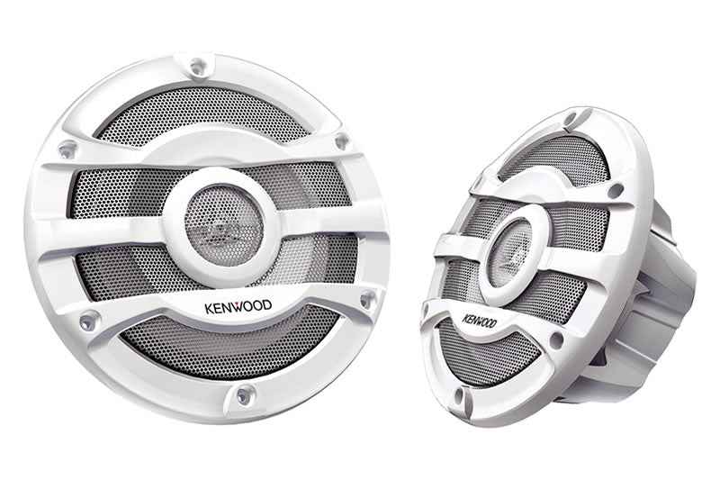 Kenwood KFC-2053MRW 8" 2-Way 100W Marine Speakers - White, Pair