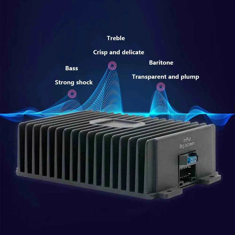 4-Channel Full-Range Amplifier, 4 Channel 80W x 4 Class A/B Audio Modification Power Amplifier Digital Sound Processor for Android Car Player
