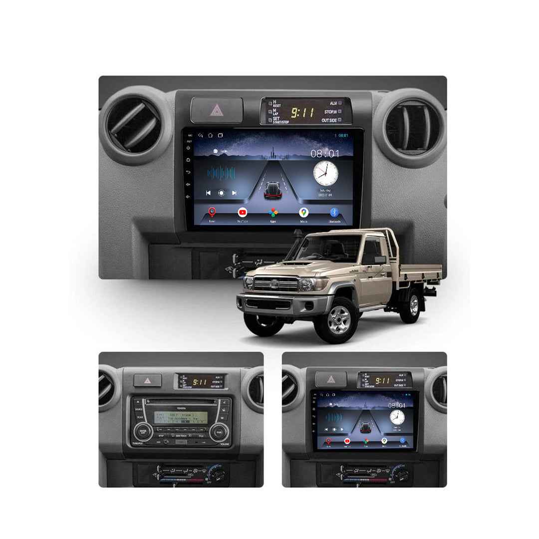TOYOTA LC Pickup / Abu shanab / Shaas ANDROID (BLACK/WOODEN)