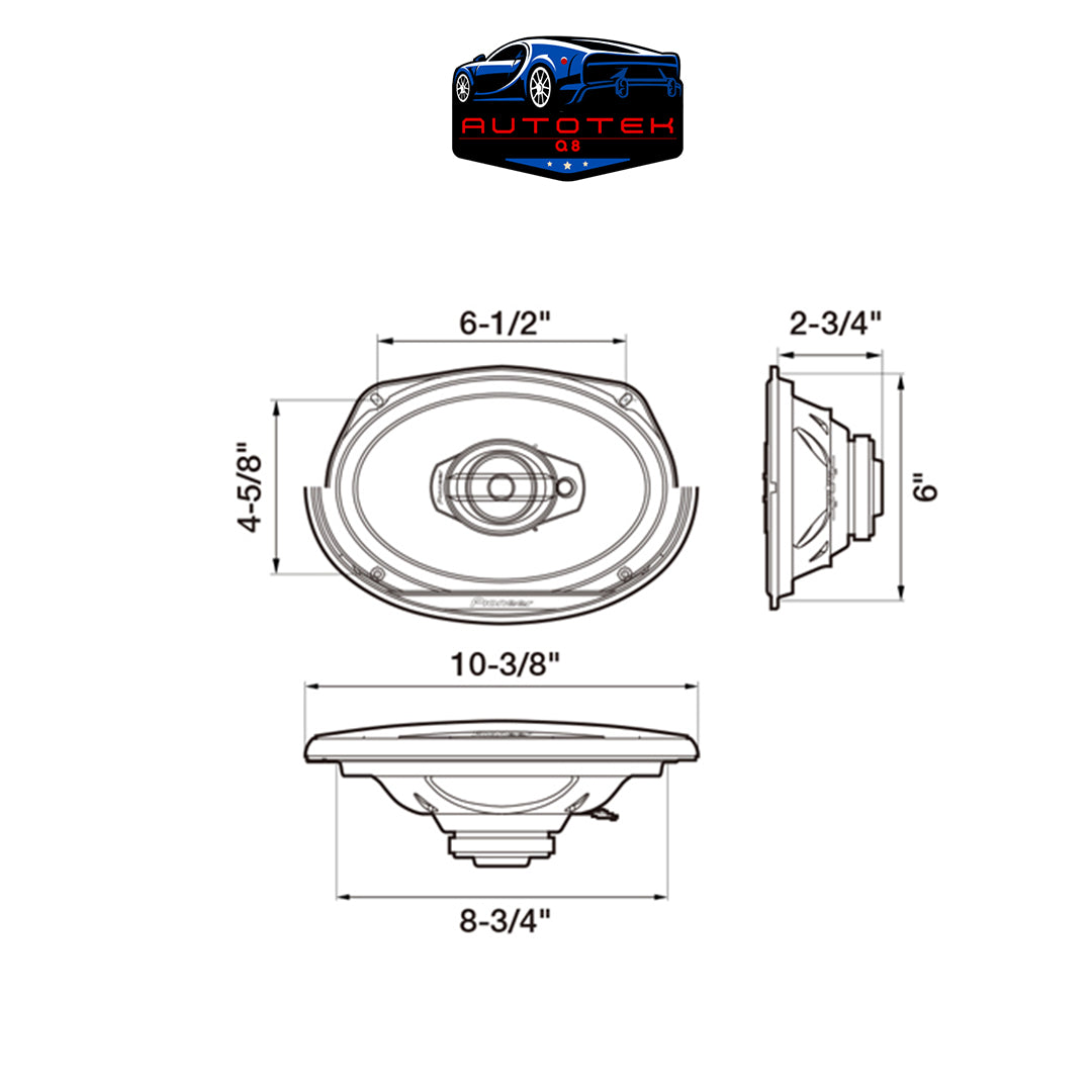 PIONEER SPEAKER 400W (TS-G6930F) 3-WAY - Autotek_Q8