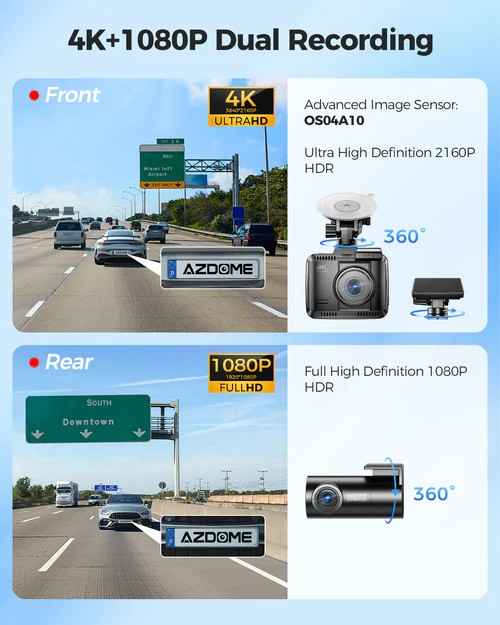 Dashcam AZDOME GS63 PRO 4K ULTRA HD
