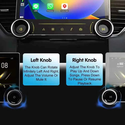 11.8″ Double Knob Android 15 Wireless CarPlay.