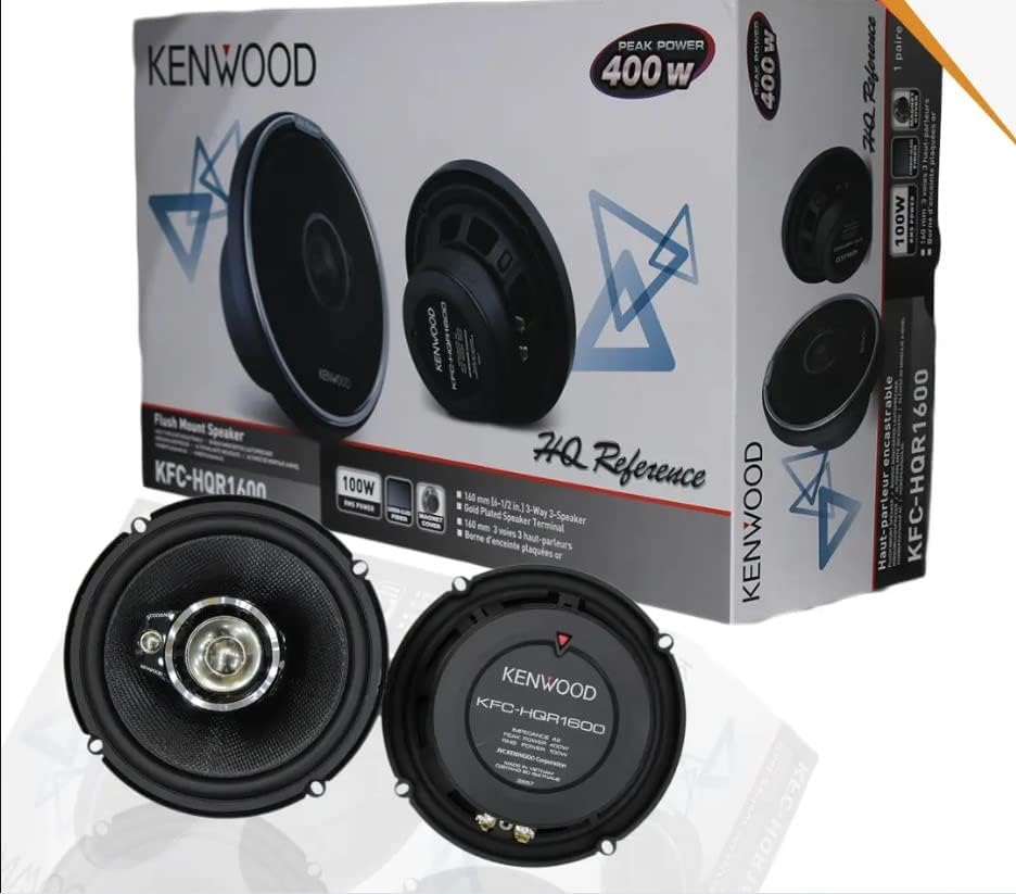 Flush Mount Speaker Peak Power 400W HQ-Reference 100W RMS Power KFC-HQR1600