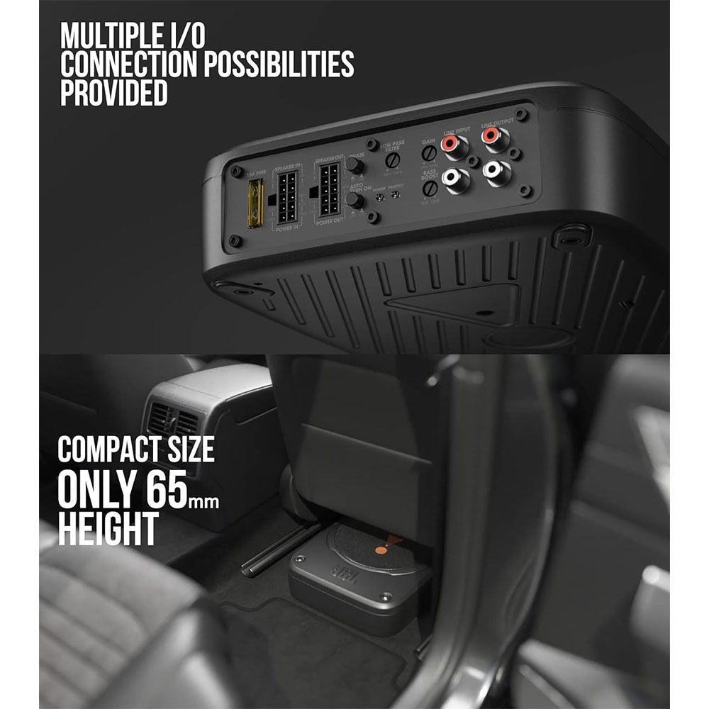 BASSPRO LITE Ultra-Compact Underseat Car Audio Subwoofer | 80W RMS, 160W Peak Power.