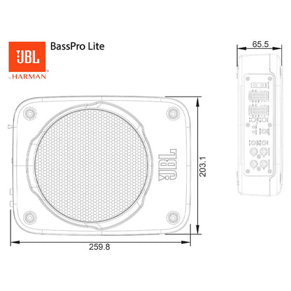 BASSPRO LITE Ultra-Compact Underseat Car Audio Subwoofer | 80W RMS, 160W Peak Power.