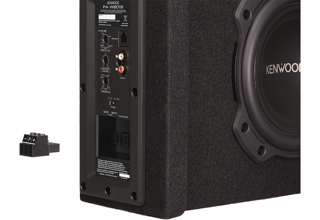 Kenwood Active Compact 400W Subwoofer Enclosure PA-W801B PAW801B