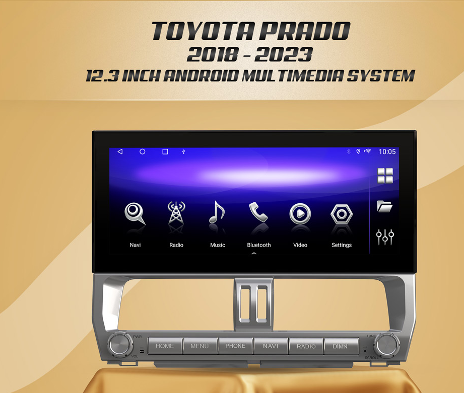 Toyota Prado 2018-2023 (12.3-inch) Display Android Head Unit