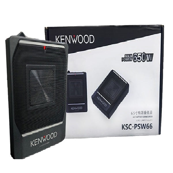 Kenwood KSC-PSW66 6.5” Powered Underseat Active Subwoofer  - Max Power 650W, N-Power - 120W