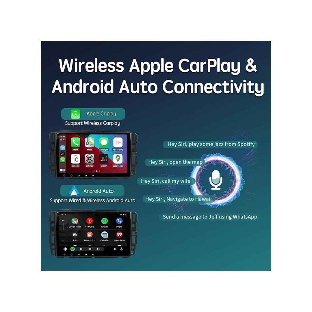 GMC 8" TAHOE/ YUKON/ SILVERADO/ SIERRA 2008-2013 CAR PLAY ANDROID (FIVE STAR PLUS) .