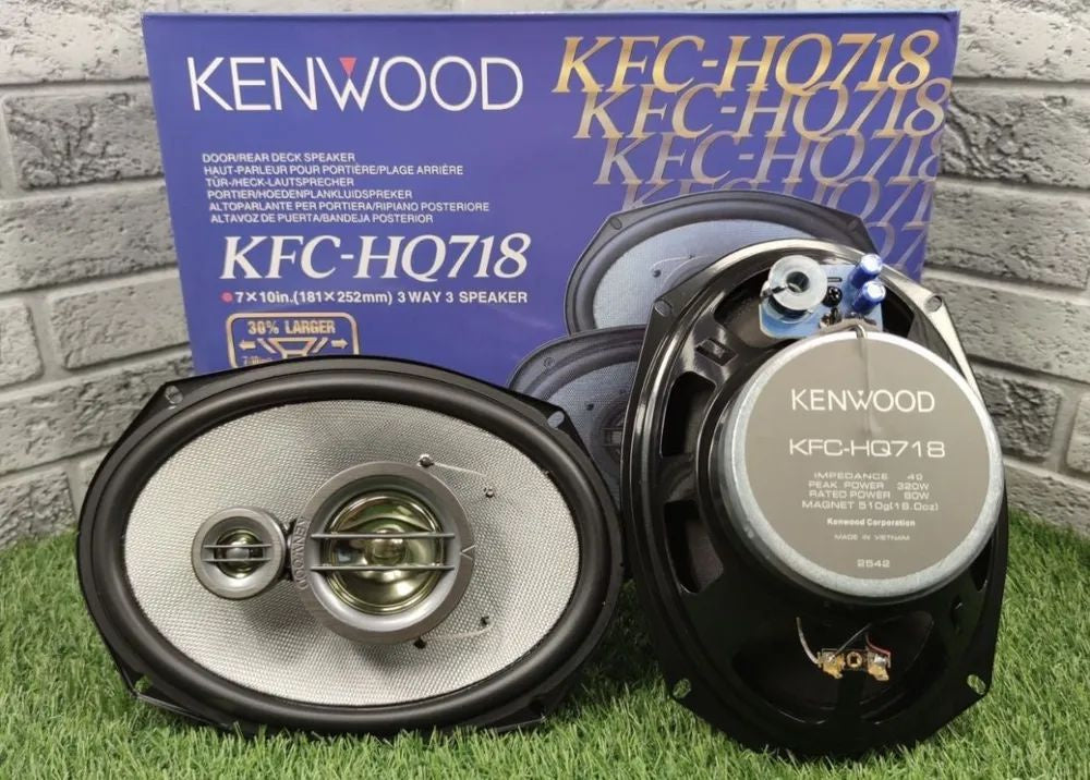Kenwood KFC-HQ718 7×10″ 3-Way Car Audio Speaker – 320W Peak, 80W RMS High-Performance