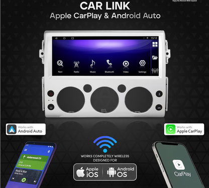 Toyota Fj Cruiser 2008-2024 (12.3-inch) 8 GB RAM AND 128 GB STORAGE Android Multimedia System (Silver)
