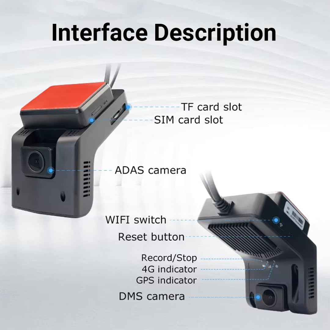 Dashcam c3-n 3ch WiFi Tracker with ADAS DMS.