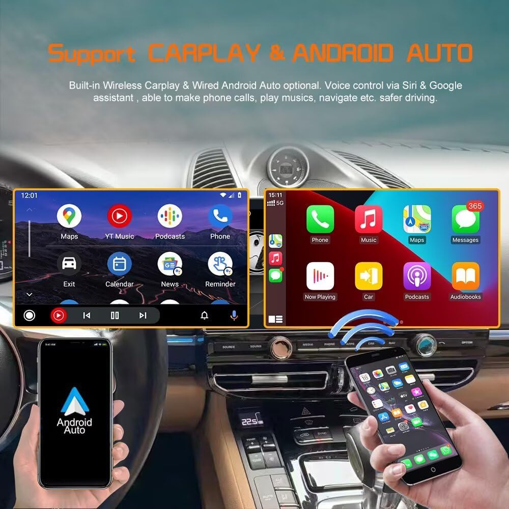 12.3 inch Car Radio for Toyota Prado 2010-2013（HIGH Option Android Touch Screen Stereo Head Unit with Wireless CarPlay Android Auto FM