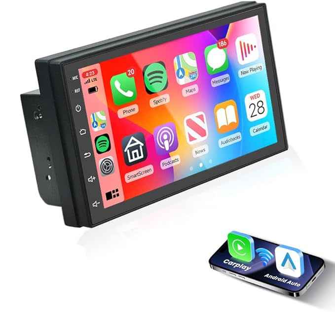 Clayton Car Stereo Screen For Toyota Universal (7-inch) Full Touch Android Multimedia Monitor & Screen Tablets Video Players, Support 1024x768P (RAM 4GB, ROM 64GB).