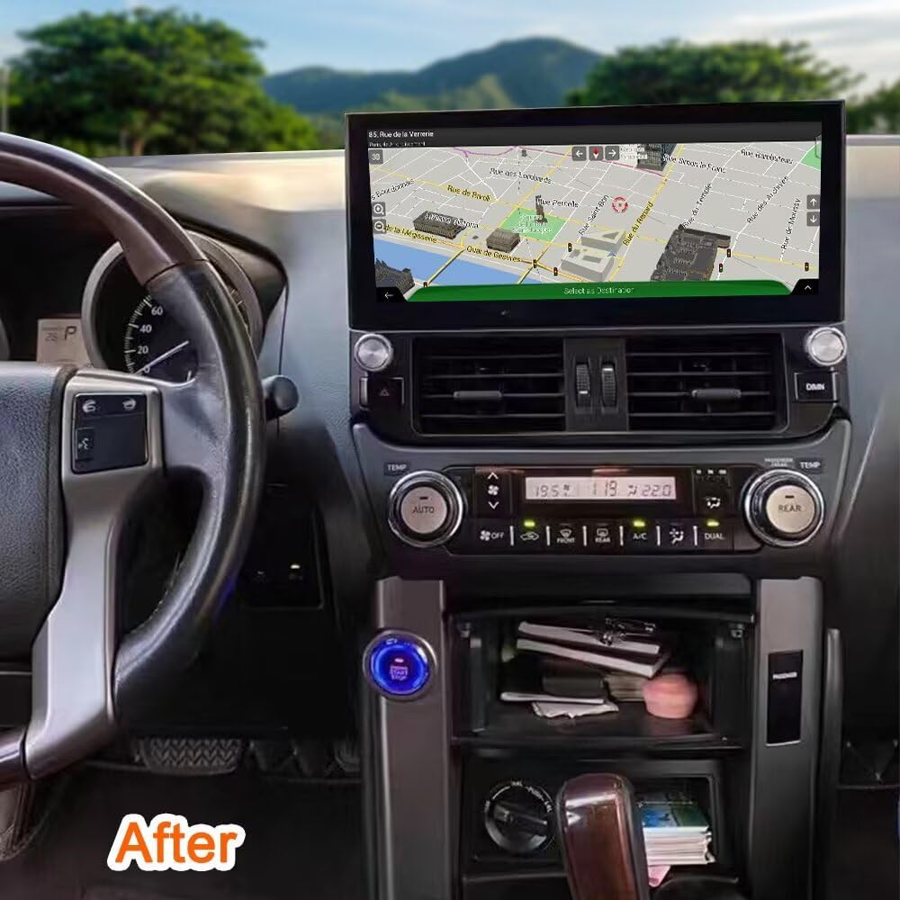 12.3 inch Car Radio for Toyota Prado 2010-2013（HIGH Option Android Touch Screen Stereo Head Unit with Wireless CarPlay Android Auto FM