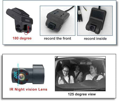 Dashcam C3 4G WIFI GPS TRACKING FHD 1080P 3 CAM (LIFE TIME Subscription Free) .