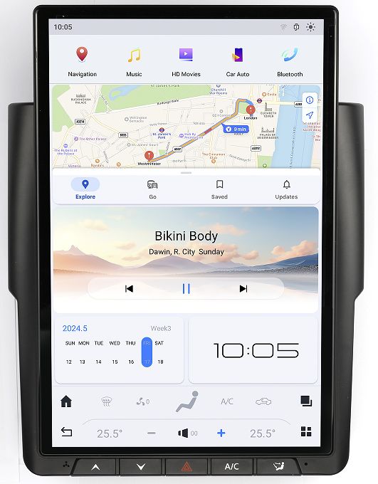 Dodge RAM (2019 – 2024) 14.4″ IPS QHD 2K Touch-Screen Android Navigation System | Android 13 | GPS | BT | Wifi | CarPlay | Android Auto | 4G LTE