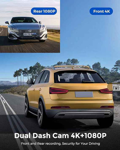 Dashcam AZDOME M300S 4K FRONT AND REAR GPS VOICE CONTROL WDR NIGHT VISION G-SENSOR