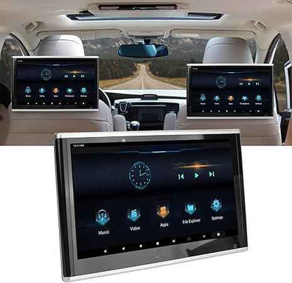 HEAD REST 10.1INCH ANDROID 2GB RAM 32GB STORAGE VER.13 (PAIR) BLK .