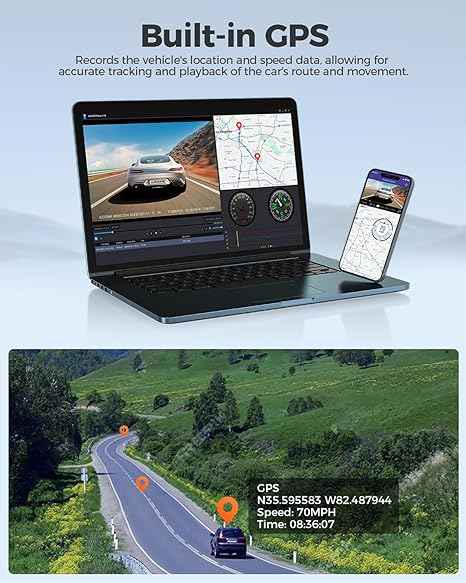 Dashcam AZDOME M580 3CH 5K with 4" Touch Screen