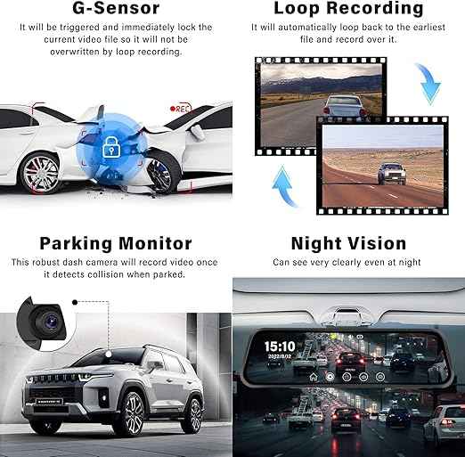 Dashcam MIRROR FULL SCREEN DUAL CAMERA (2 CAM)