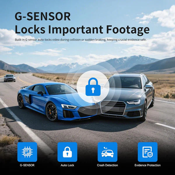 DASH CAM MIRROR FULL SCREEN DUAL CAMERA 4K WDR (MR 2CAM) FIVE STAR PLUS 2CH.