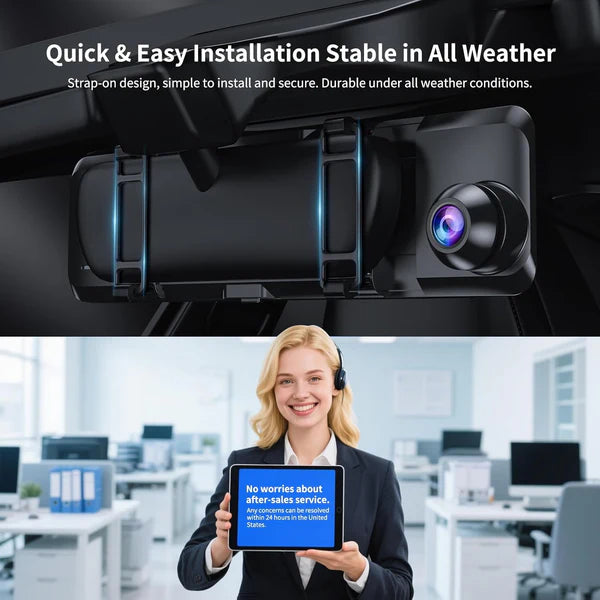 DASH CAM MIRROR FULL SCREEN DUAL CAMERA 4K WDR (MR 2CAM 4K) 2CH.