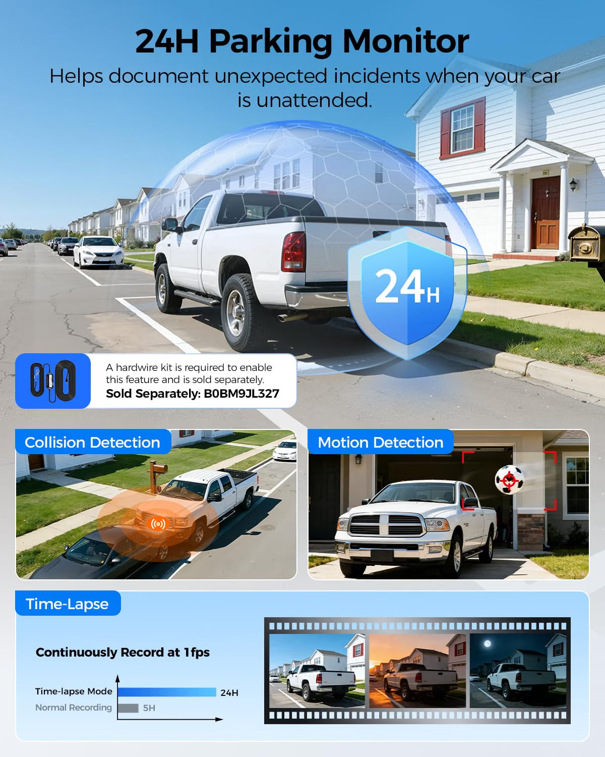 AZDOME PG17 Ultra 4K+4K 2CAM Mirror Dash Cam, Rear View Mirror Camera