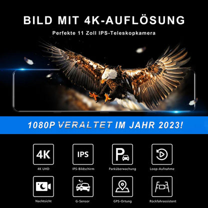 DASH CAM MIRROR FULL SCREEN DUAL CAMERA 4K WDR (MR 2CAM 4K) 2CH.