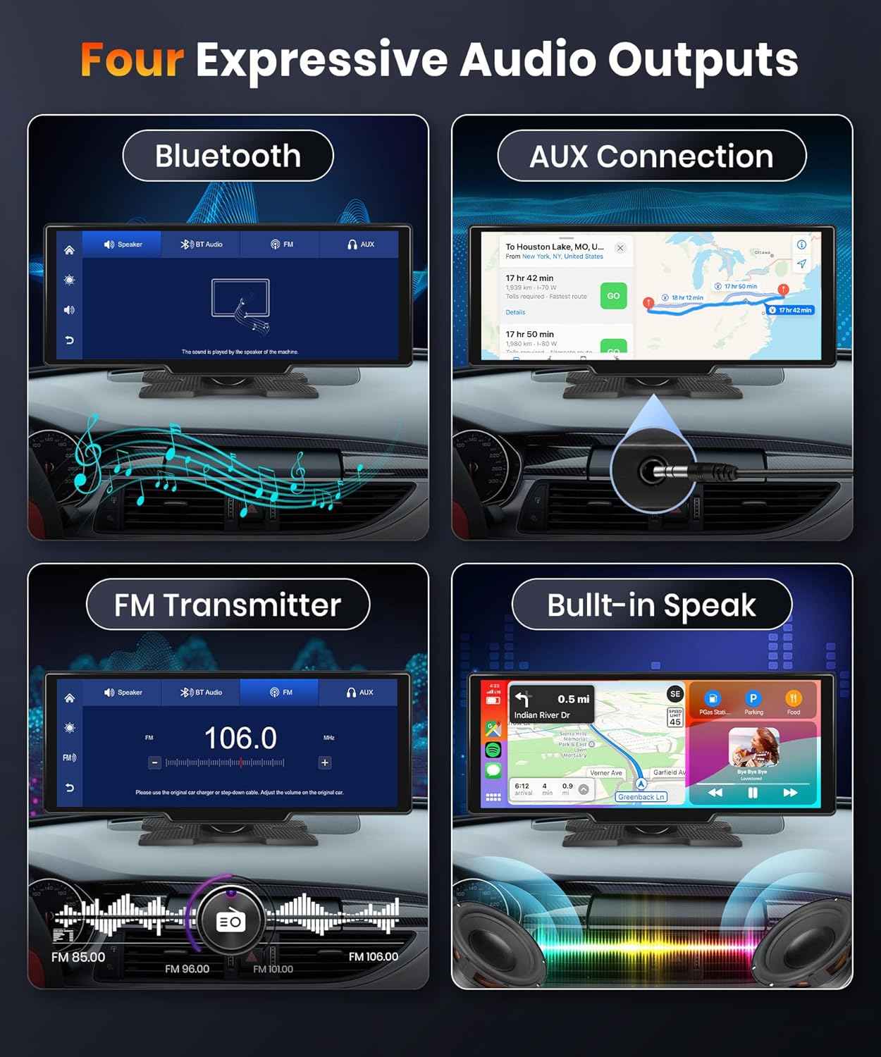 DASH CAM CARPLAY / AUTO ANDROID 2 CAMERA  CP/AA