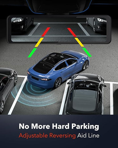 DASH CAM MIRROR FULL SCREEN DUAL CAMERA 4K WDR (MR 2CAM 4K) 2CH.