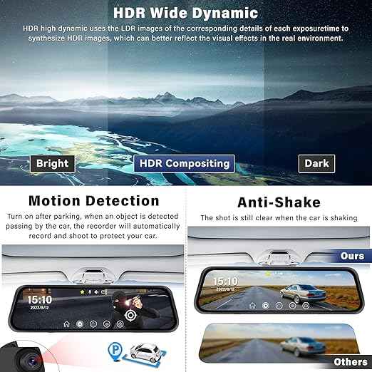 Dashcam MIRROR FULL SCREEN DUAL CAMERA (2 CAM)