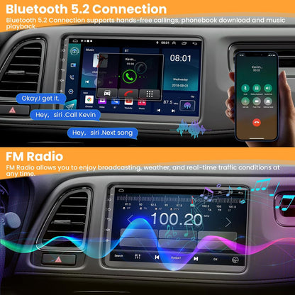Car Stereo for Honda Vezel HRV 2014-2018 Wireless Carplay Android Auto, 5G WiFi, 9"Touch Screen GPS Navi Head Unit, FM Radio, Bluetooth