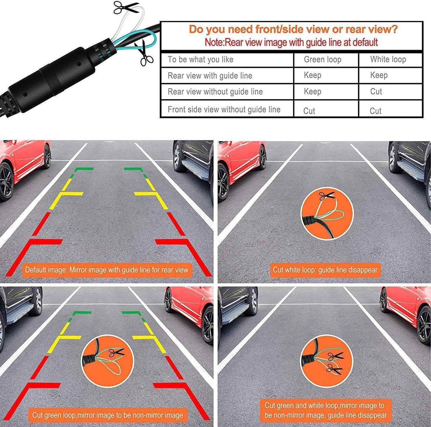 X3 2-IN-1 CAR REAR VIEW OR FRONT VIEW CAMERA.