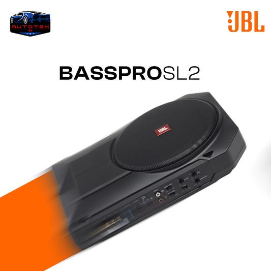JBL BASSPRO SL2 ACTIVE UNDERSEAT CAR SUBWOOFER WITH BUILT IN AMPLIFIER - UNDER SEAT 8'' SUBWOOFER CAR WITH 125 WATT POWER AMPLIFIER