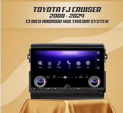 Toyota Fj Cruiser 2008-2024 (13-inch) 8 GB AND 128 STORAGE Android Multimedia System with Knobs (Black)