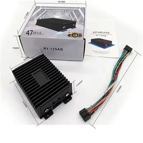 4-Channel Full-Range Amplifier, 4 Channel 80W x 4 Class A/B Audio Modification Power Amplifier Digital Sound Processor for Android Car Player