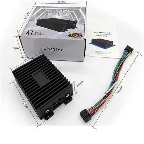 4-Channel Full-Range Amplifier, 4 Channel 80W x 4 Class A/B Audio Modification Power Amplifier Digital Sound Processor for Android Car Player
