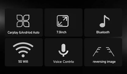 7” Wireless CarPlay & Android Auto Car Display with Wi-Fi, FM & Mirror Link