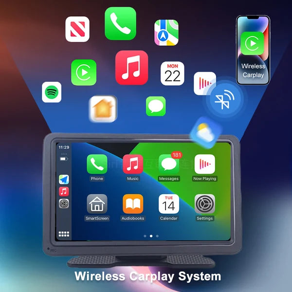 7” Wireless CarPlay & Android Auto Car Display with Wi-Fi, FM & Mirror Link
