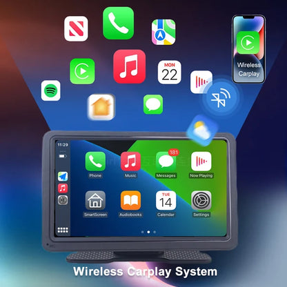 7” Wireless CarPlay & Android Auto Car Display with Wi-Fi, FM & Mirror Link