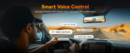 WOLFBOX G900 TRIPRO 4K+1080P+2.5K 3CH 12” Mirror Dash Cam with SONY STARVIS 2 IMX678 & 5G WiFi