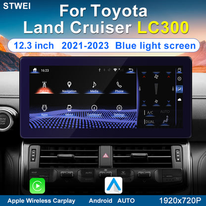 TOYOTA LAND CRUISER VXR 2022+ LC-300 12.3”INCH 8GB+128GB (SUPPORTS DUAL SYSTEM).