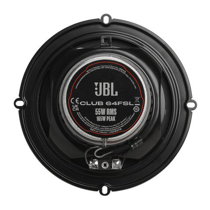 JBL Club 64FSL - Shallow-Mount 6-1/2" (160mm) Two-Way Car Speaker, 55W RMS, 165W Peak.