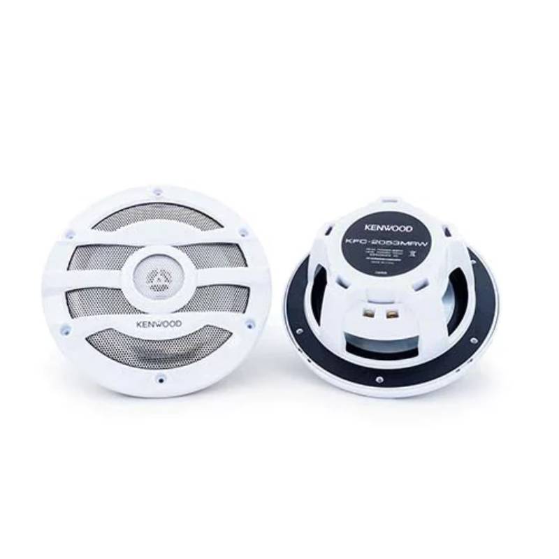 Kenwood KFC-2053MRW 8" 2-Way 100W Marine Speakers - White, Pair